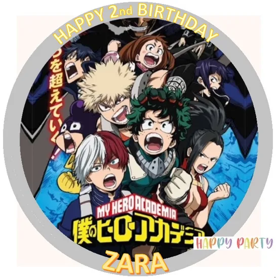MY HERO ACADEMIA Personalised Edible Cake Topper Decoration Images