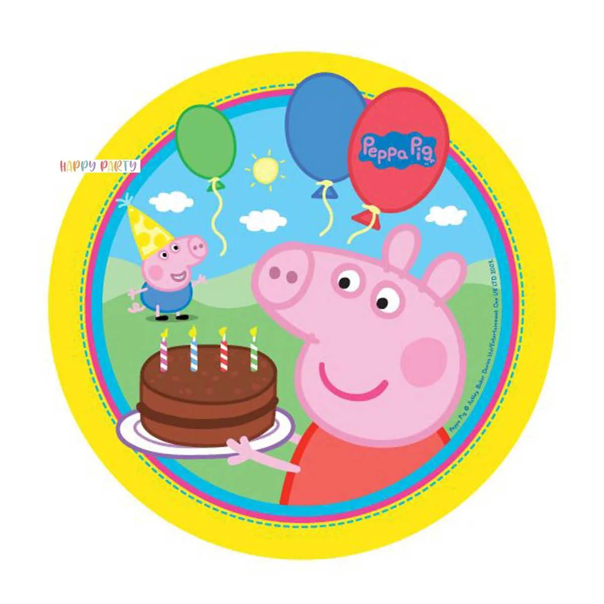 Peppa Pig Edible Topper Decoration Round Images