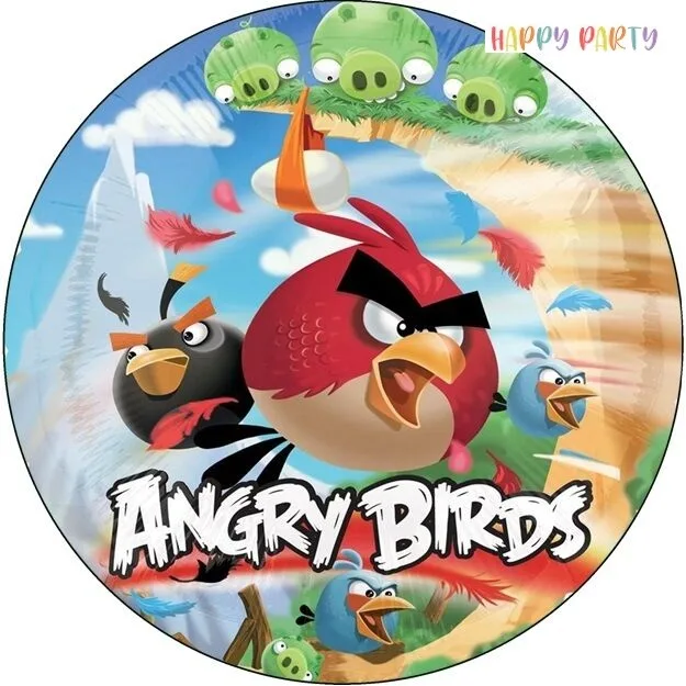 Angry Birds Edible Cake Topper Decoration Round Images