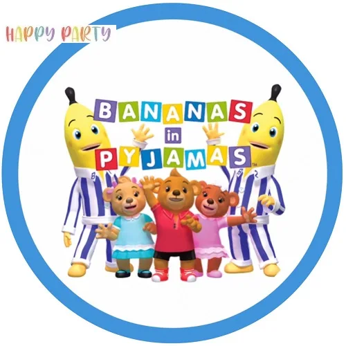 Bananas In Pyjamas Edible Cake Topper Decoration Round Images