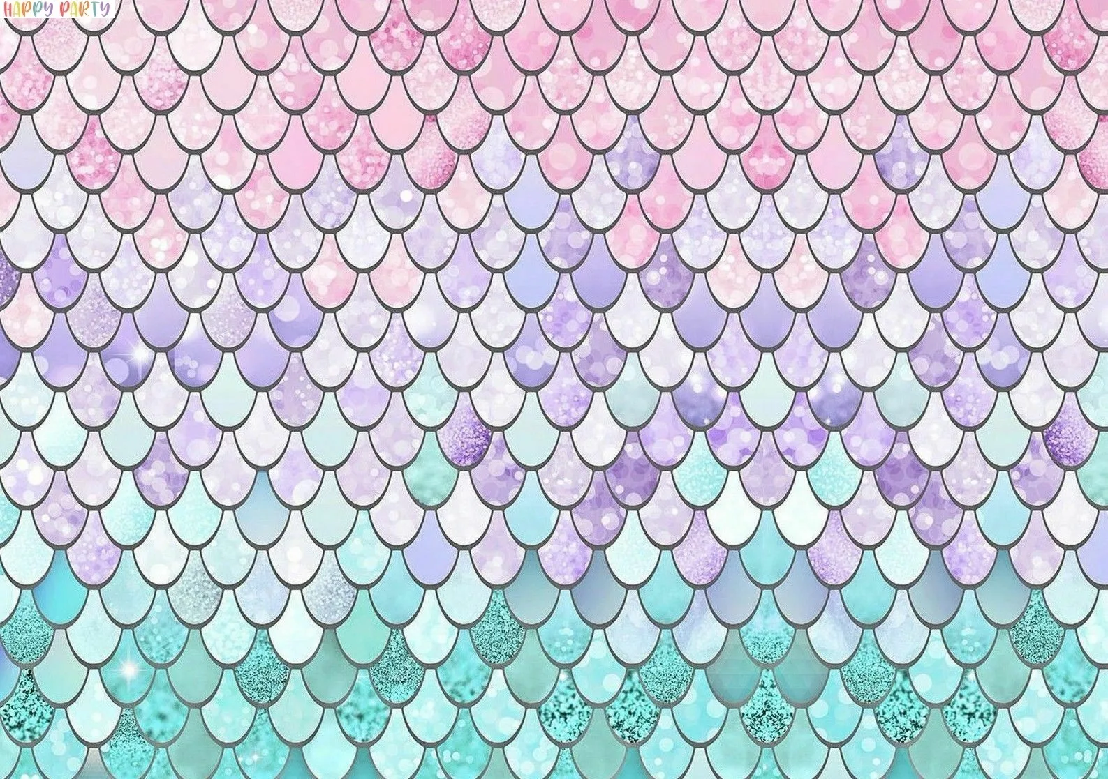 MERMAID FISH SCALES Edible A4 Size Cake Topper Cake Wrap