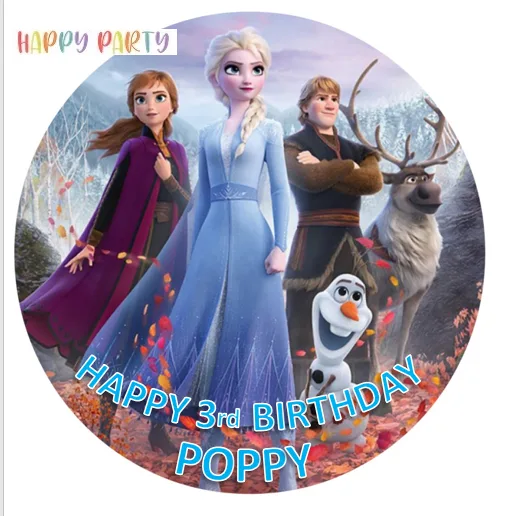 FROZEN 2 Personalised Edible Cake Topper Decoration Images