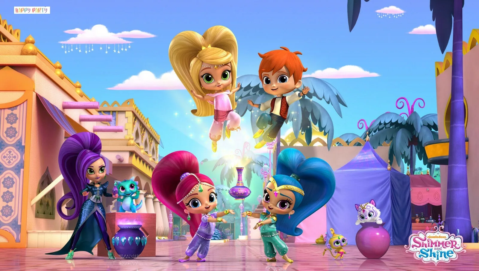 Shimmer and Shine Edible A4 Size Birthday Cake Topper Decoration Images