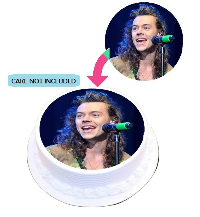 Harry Styles Edible Cake Topper Round Images Cake Decoration