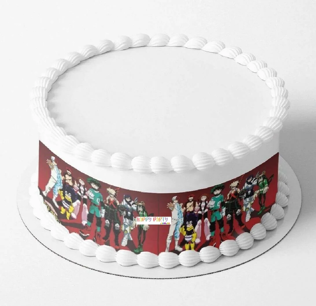 My Hero Academia A4 Rectangle CAKE WRAP Around The Cake Edible Images Topper