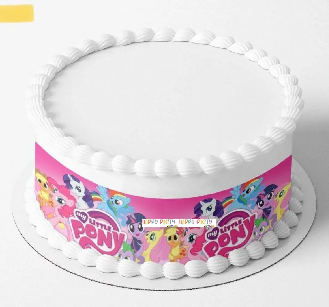 My Little Pony A4 Rectangle CAKE WRAP Around The Cake Edible Images Topper