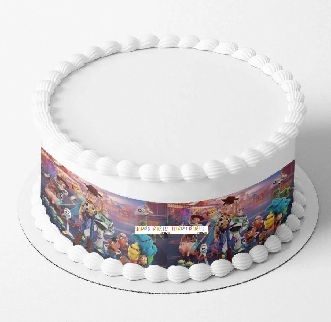 Toy Story A4 Rectangle CAKE WRAP Around The Cake Edible Images Topper