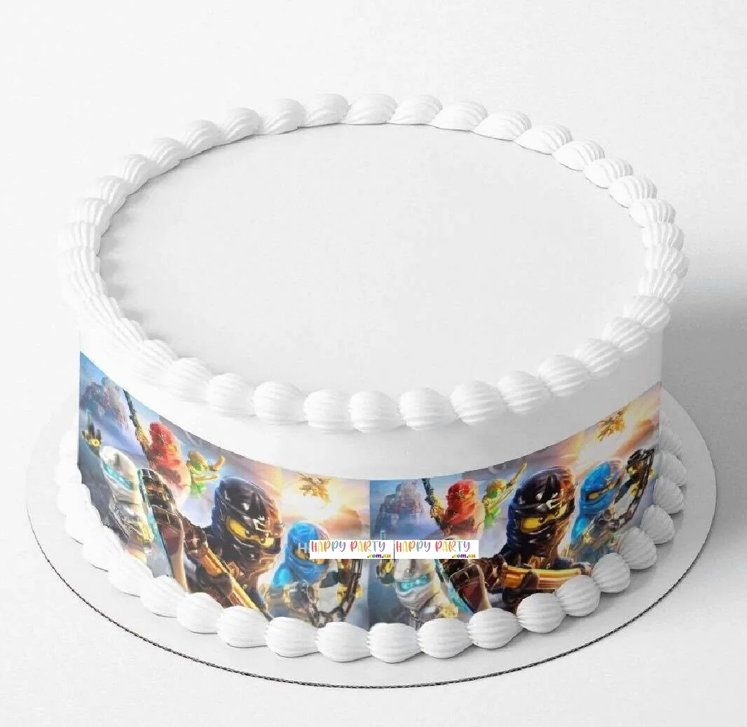 Ninja Go A4 Rectangle CAKE WRAP Around The Cake Edible Images Topper