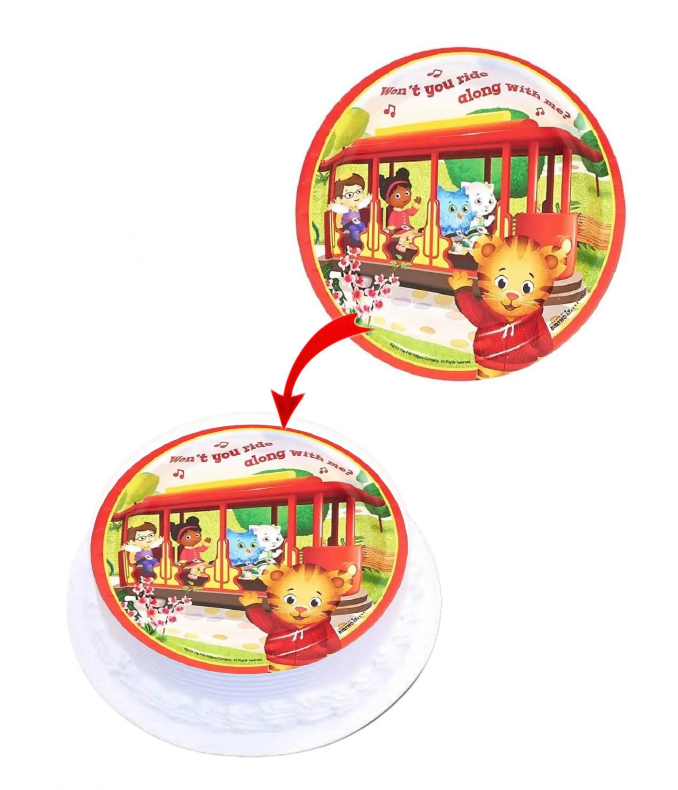 Daniel Tiger #2 Edible Cake Topper Round Images Cake Decoration