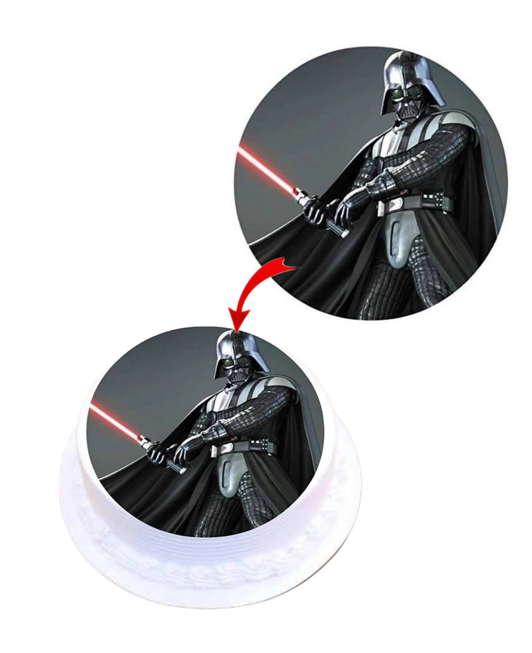 Star War Darth Vader Edible Cake Topper Round Images Cake Decoration