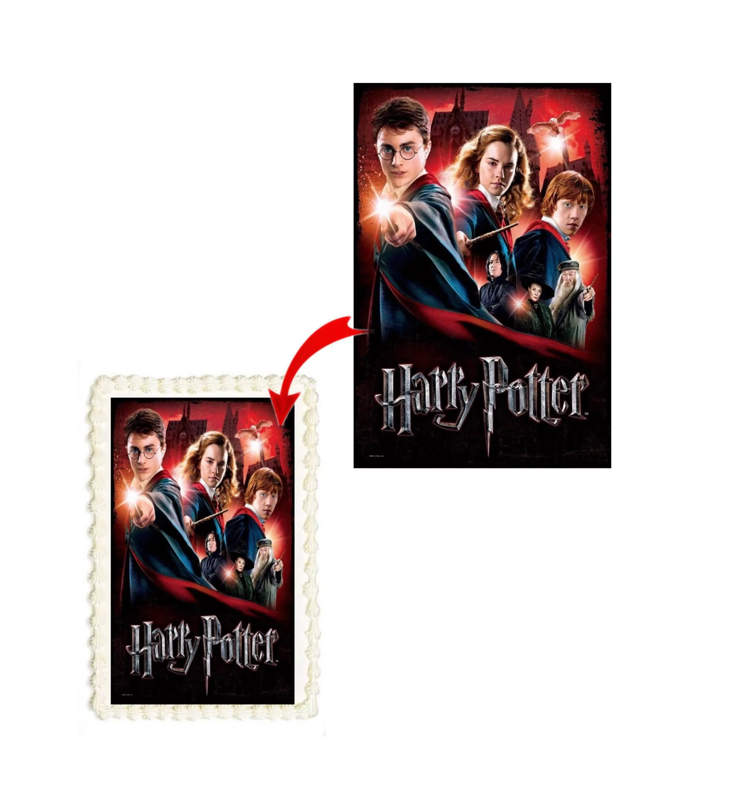 Harry Potter A4 Rectangle Birthday Cake Topper Decoration Images