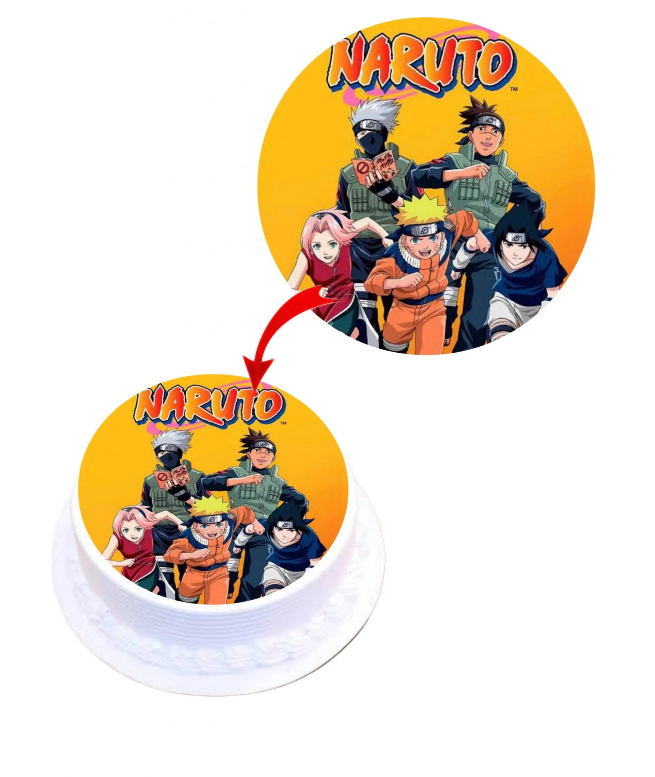 Naruto Edible Cake Topper Round Images Cake Decoration