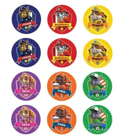 Paw Patrol Edible Cupcake Toppers 4cm UNCUT Images