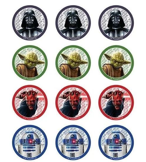 Star War Edible Cupcake Toppers 4cm UNCUT Images