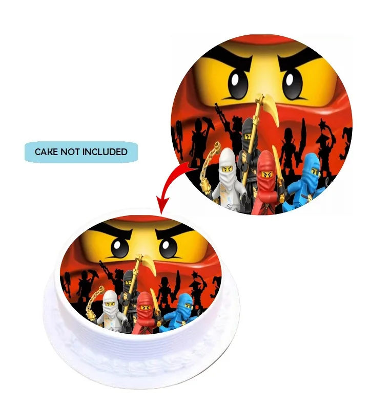 Ninja Go Edible Cake Topper Round Images Cake Decoration