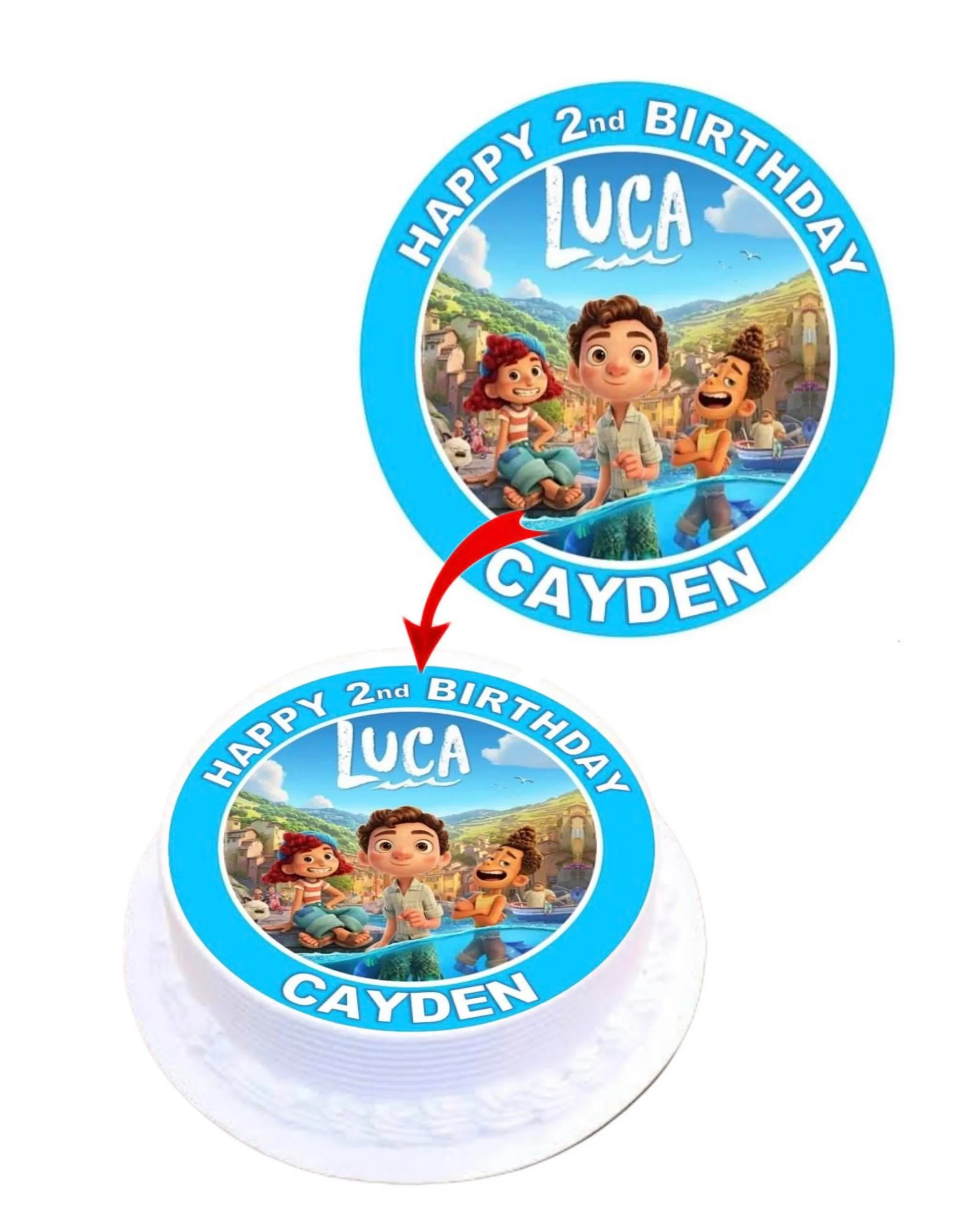 Disney Luca #2 Personalised Edible Cake Topper Decoration Images