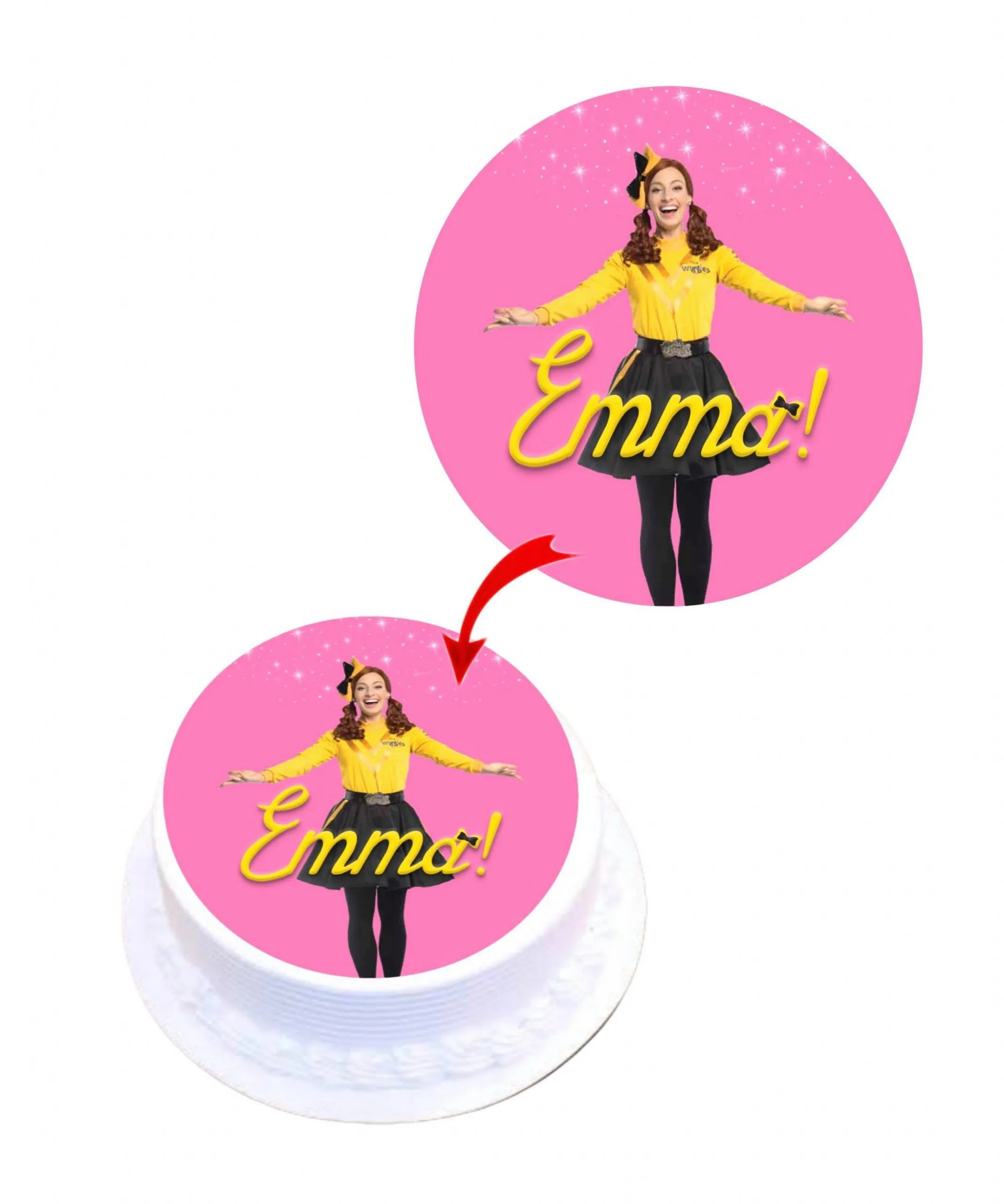 Emma Edible Cake Topper Round Images Cake Decoration