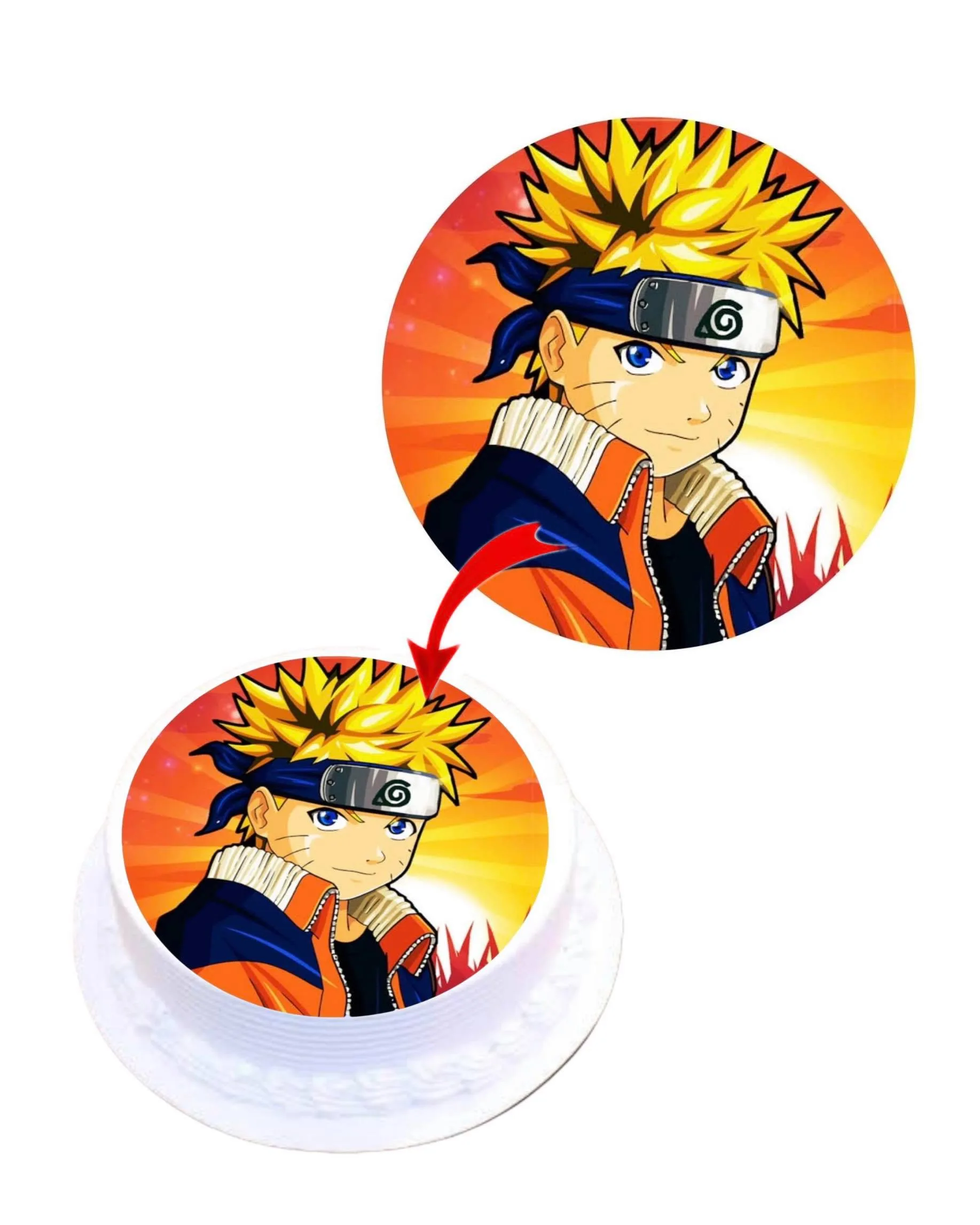 Naruto #2 Edible Cake Topper Round Images Cake Decoration