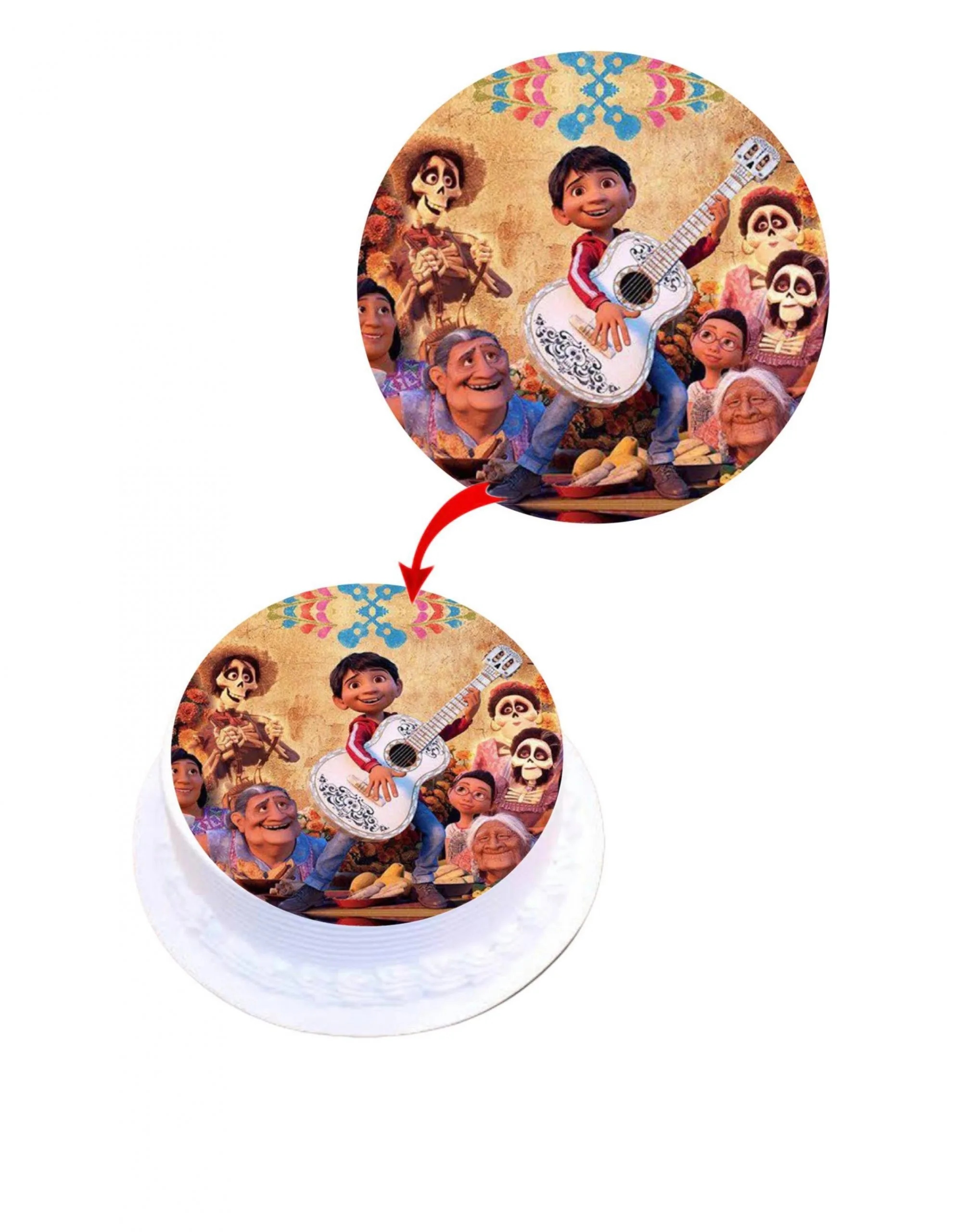 Coco Edible Cake Topper Round Images Cake Decoration