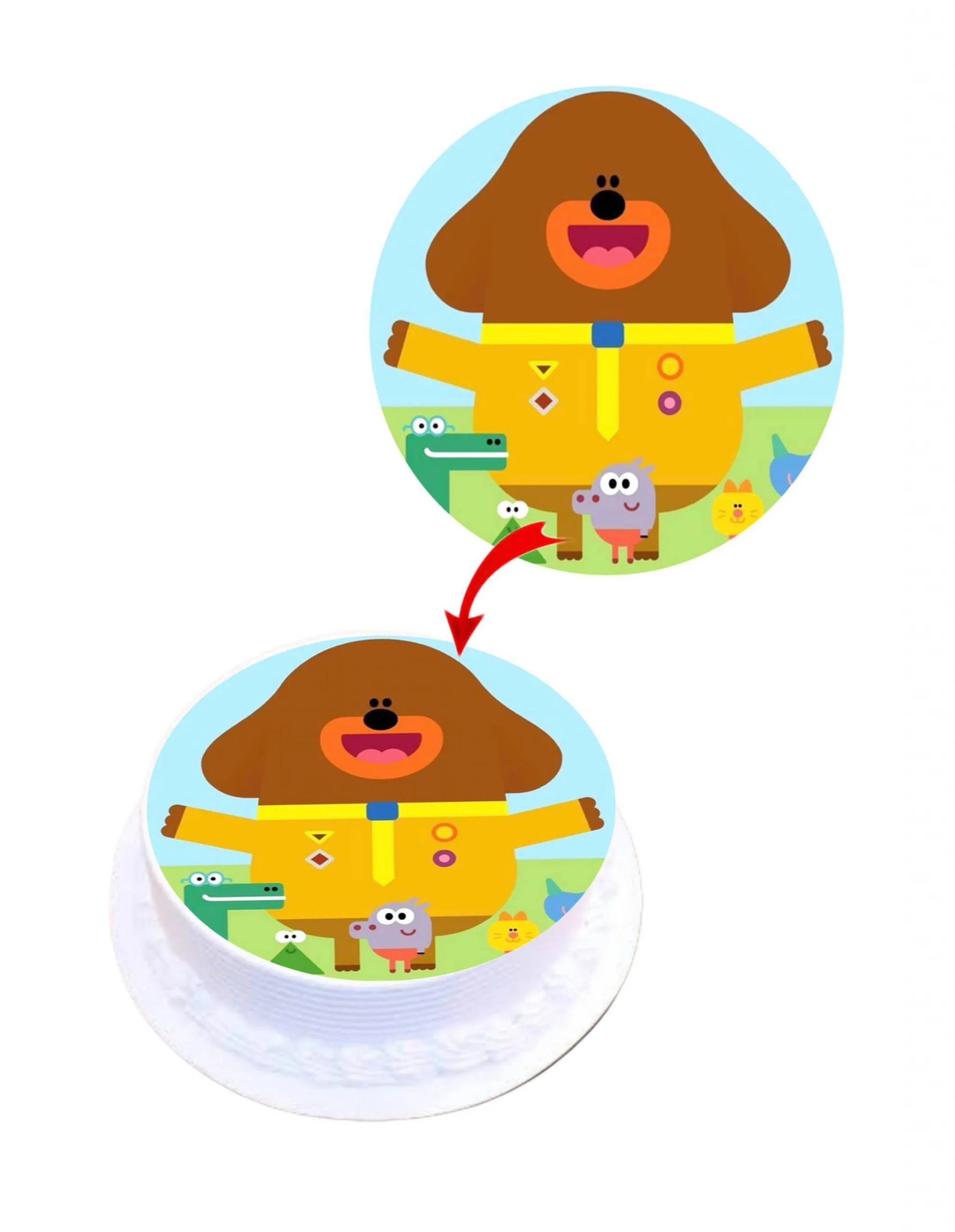 Hey Dugee Edible Cake Topper Round Images Cake Decoration