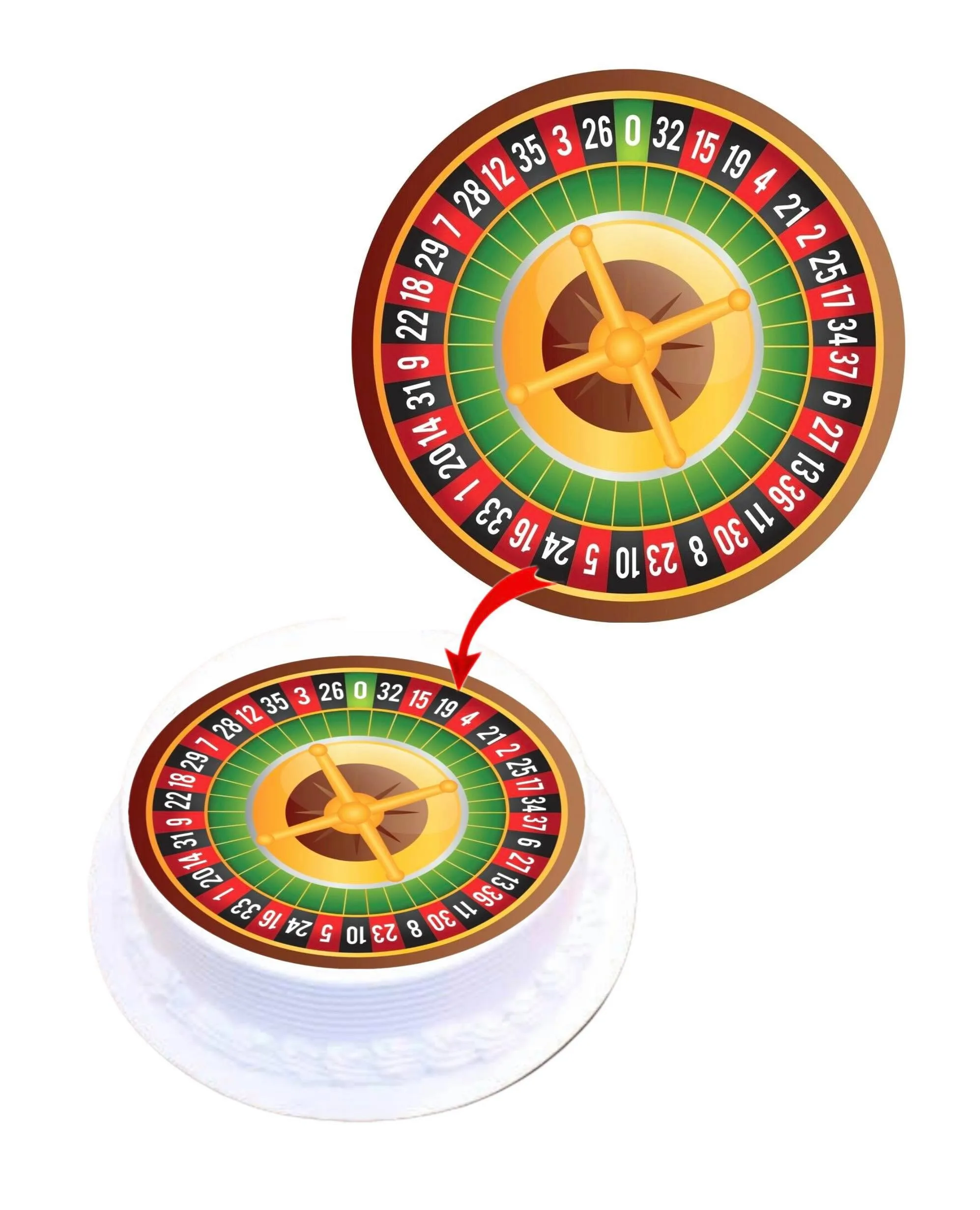 Roulette Edible Cake Topper Round Images Cake Decoration