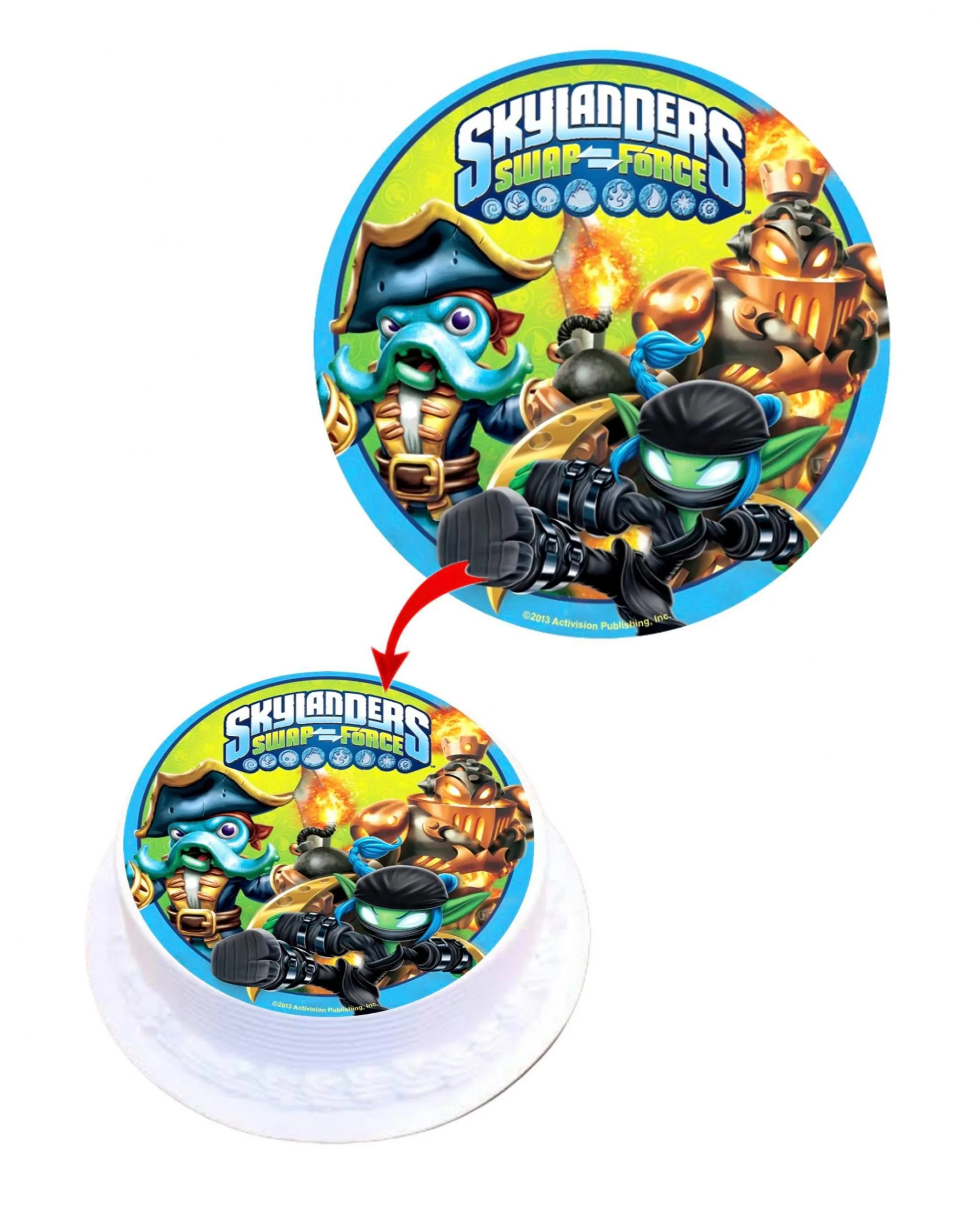 Skylanders Edible Cake Topper Round Images Cake Decoration