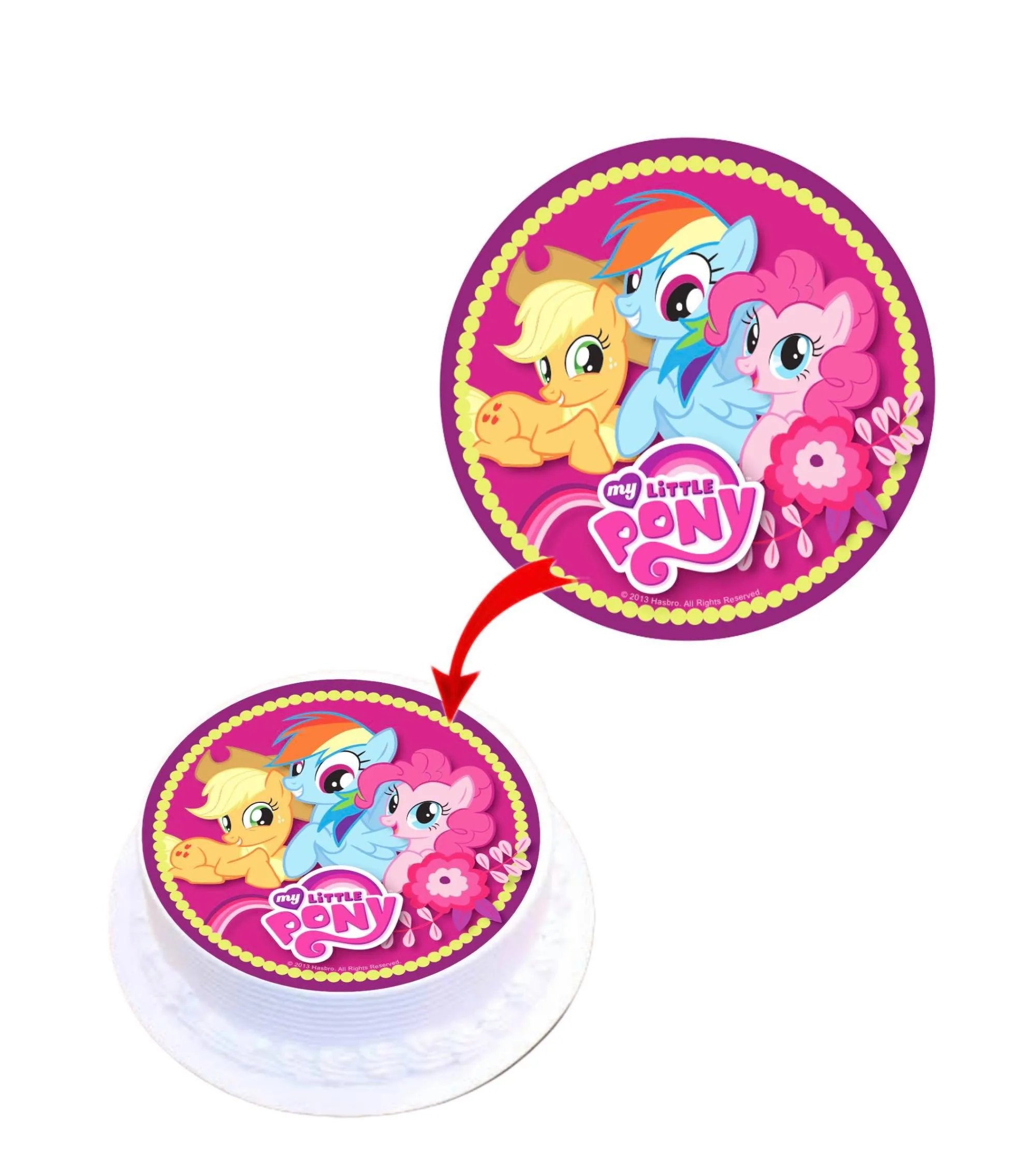 My Little Pony Edible Cake Topper Round Images Cake Decoration