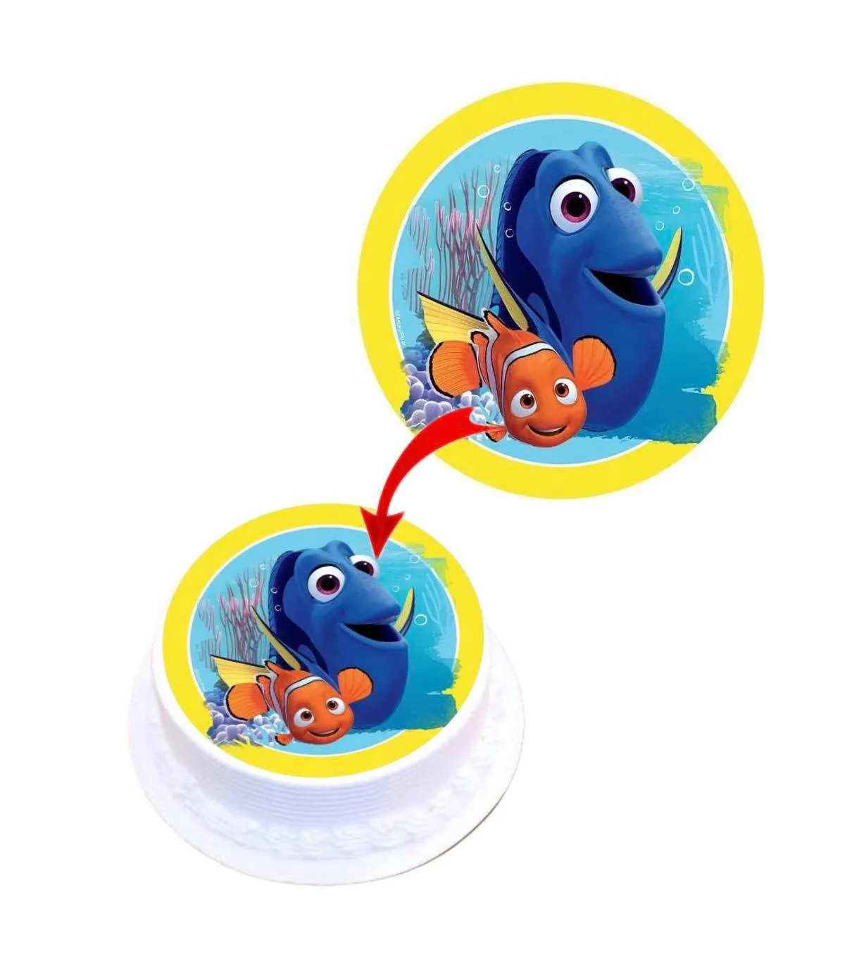 Finding Dory Nemo Edible Cake Topper Round Images Cake Decoration