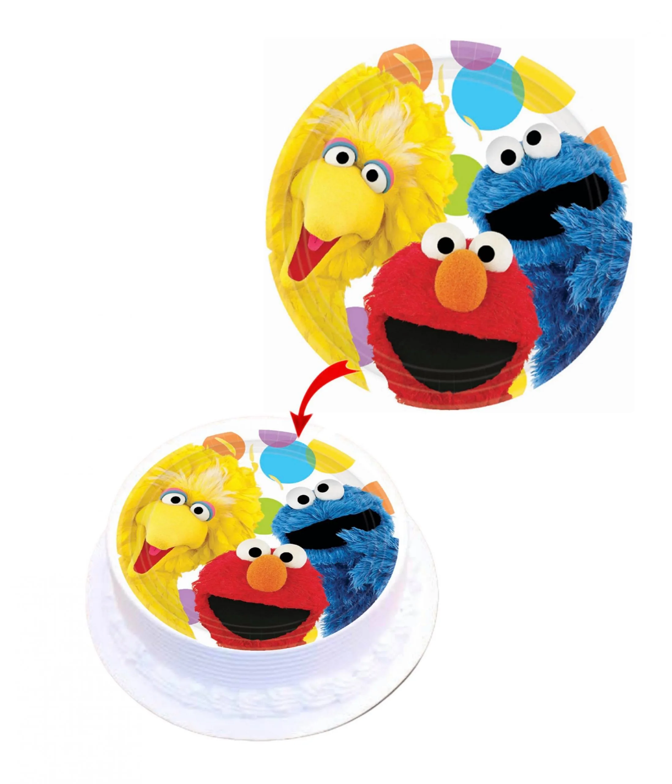 Sesame Edible Cake Topper Round Images Cake Decoration