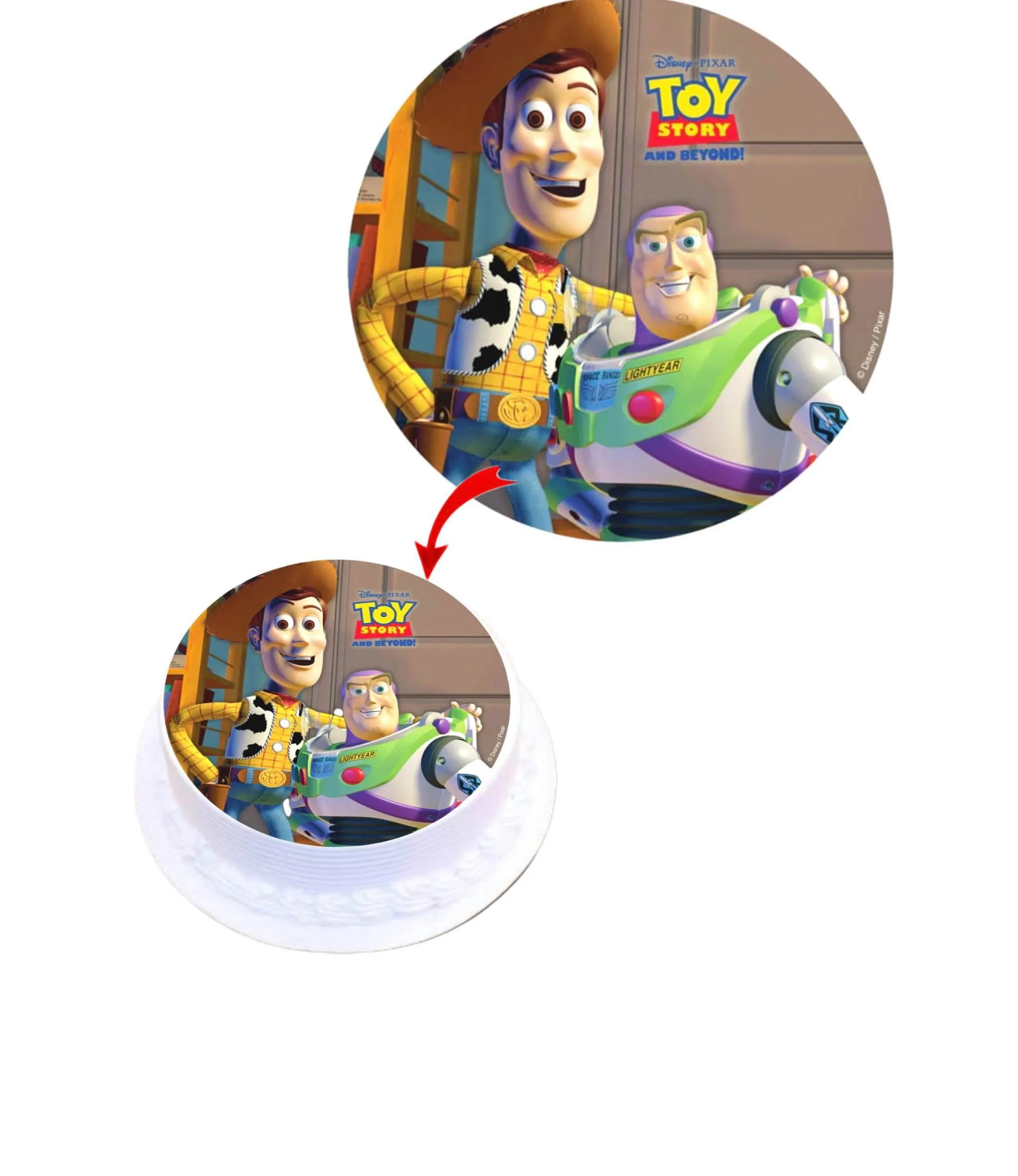 Toy Story #2 Edible Cake Topper Round Images Cake Decoration