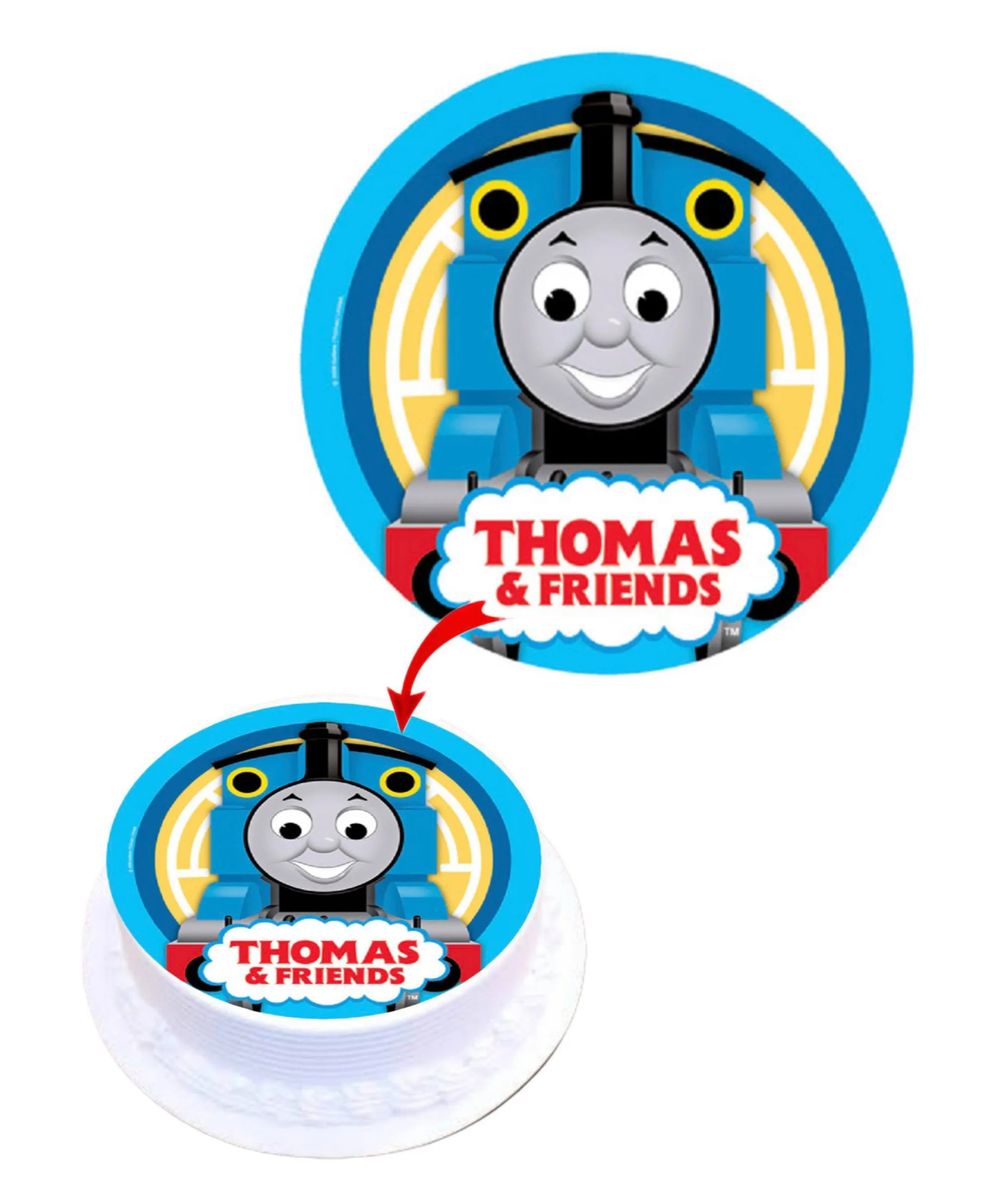 Thomas and Friends Edible Cake Topper Round Images Cake Decoration
