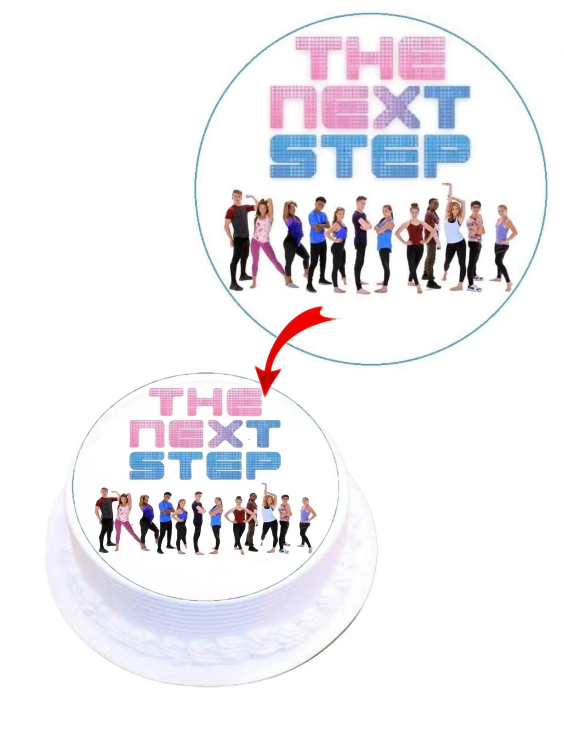 Next Step Edible Cake Topper Round Images Cake Decoration
