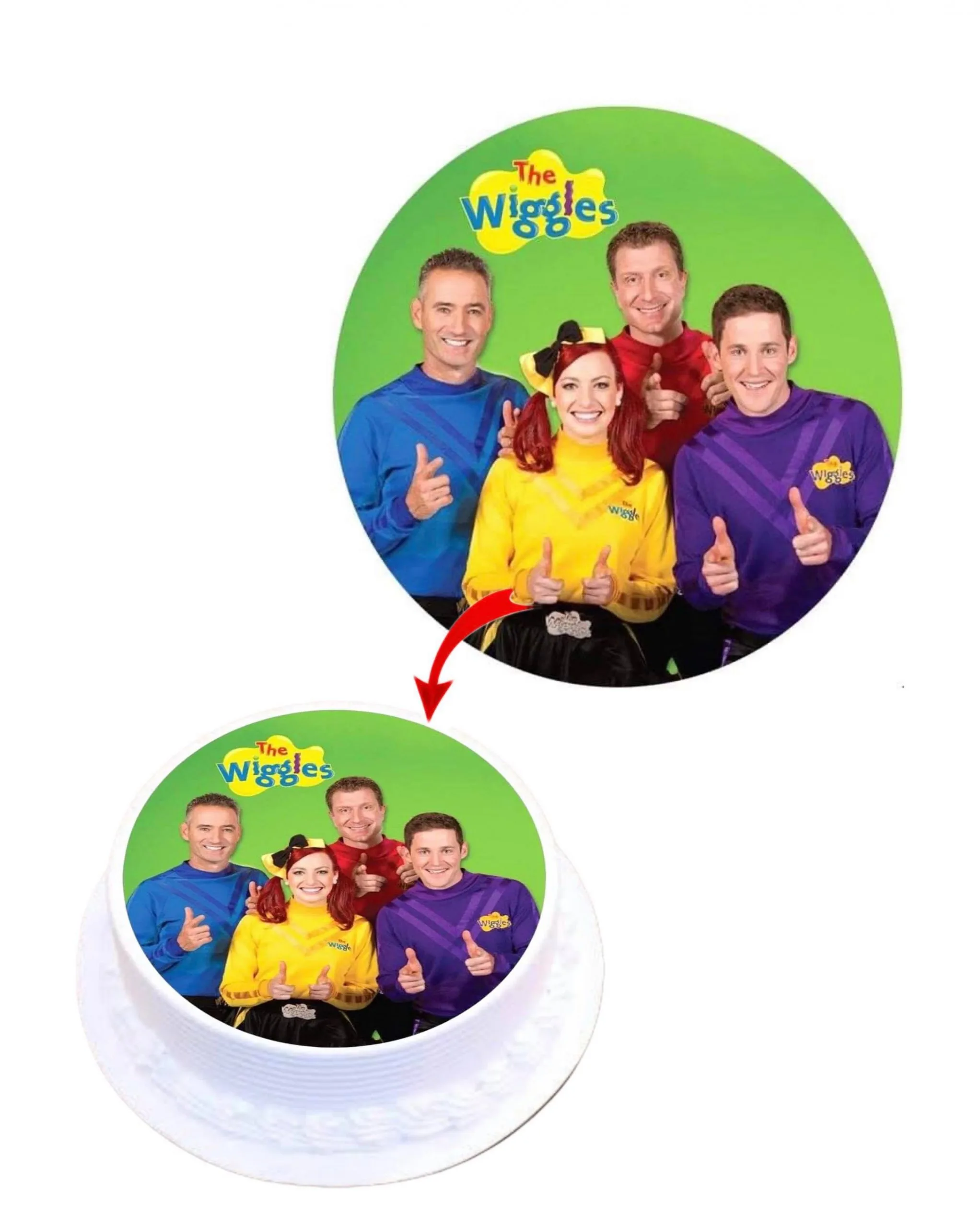 Wiggle Edible Cake Topper Round Images Cake Decoration