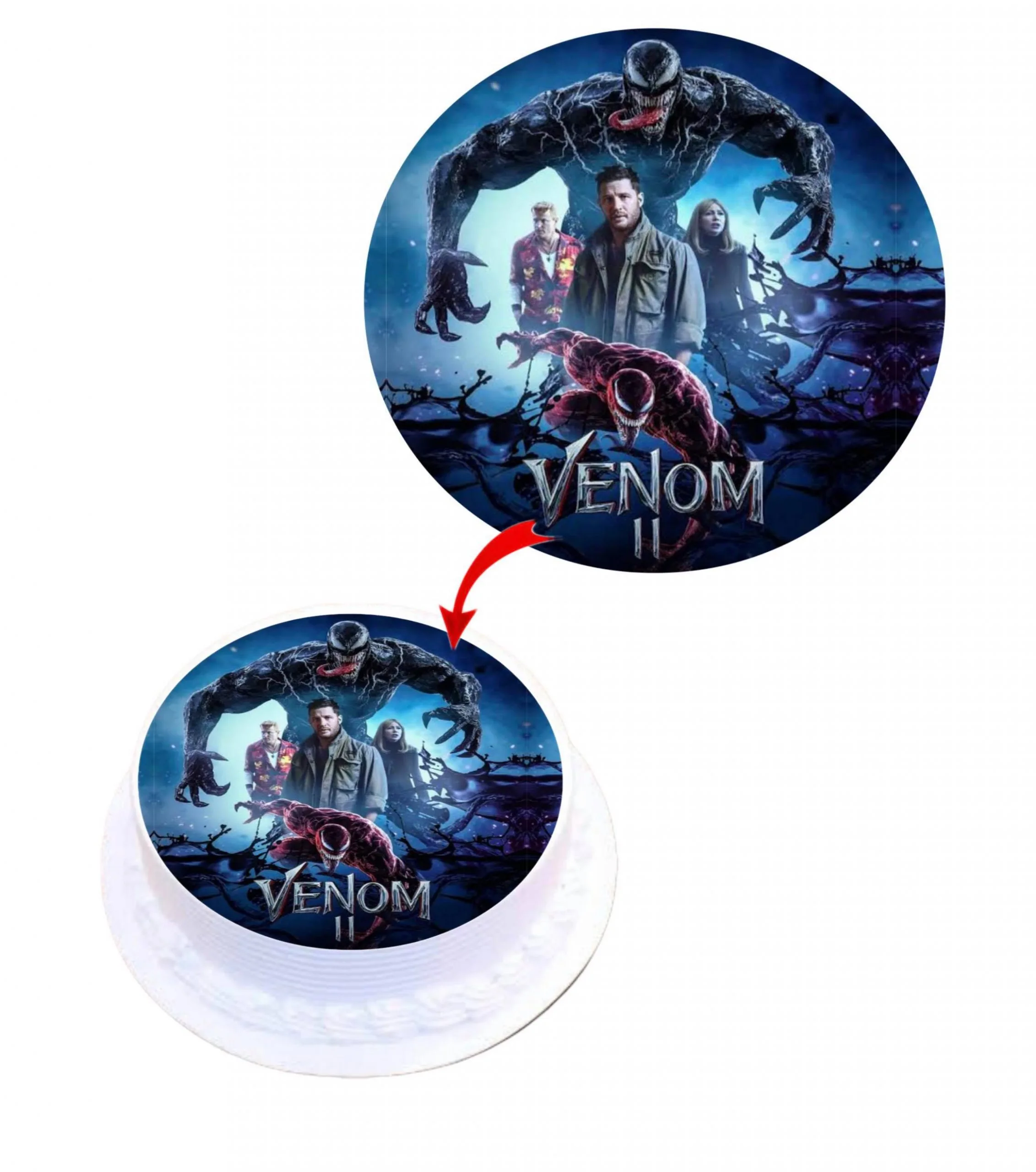 Venom 2 Edible Cake Topper Round Images Cake Decoration