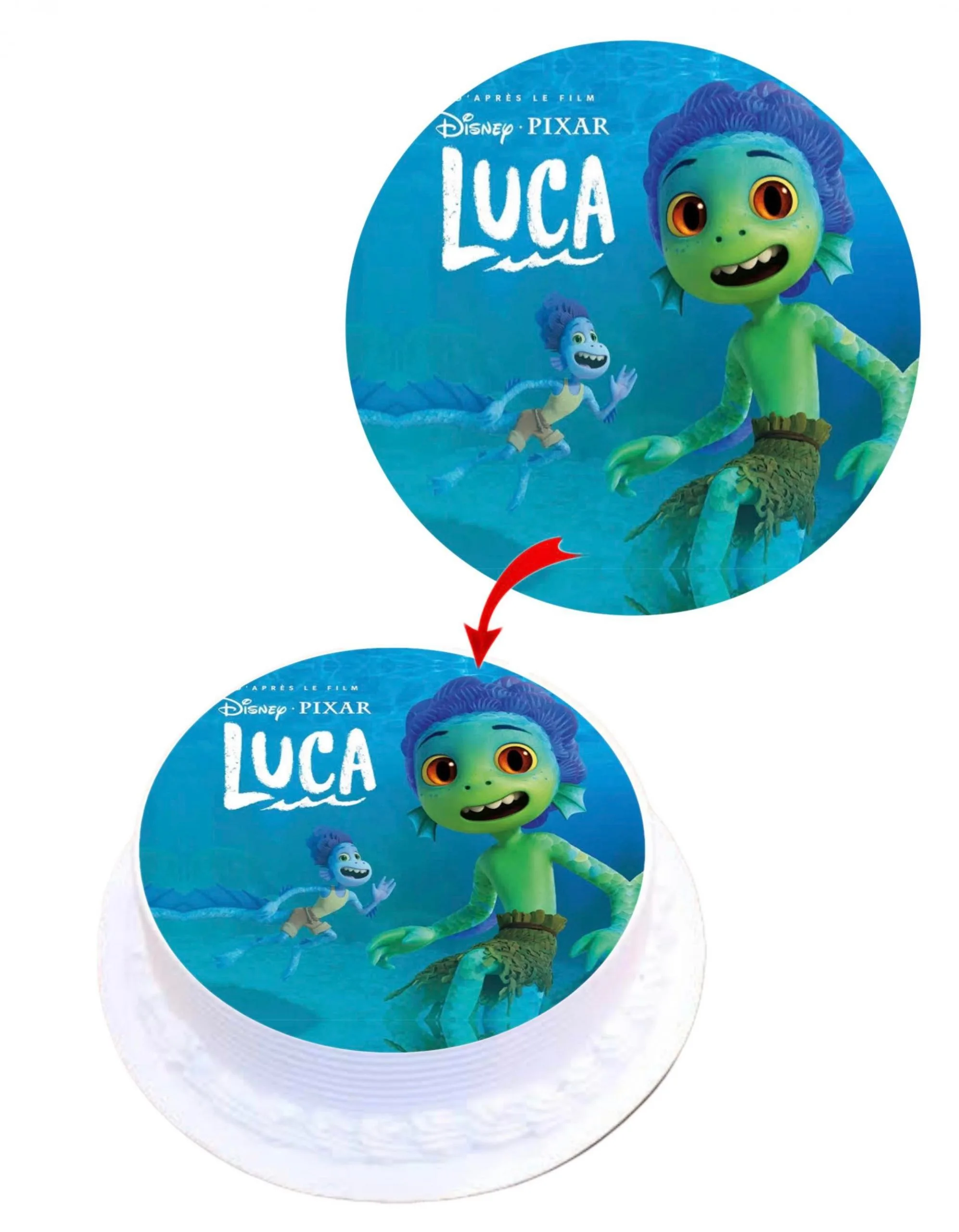 Disney Luca Edible Cake Topper Round Images Cake Decoration