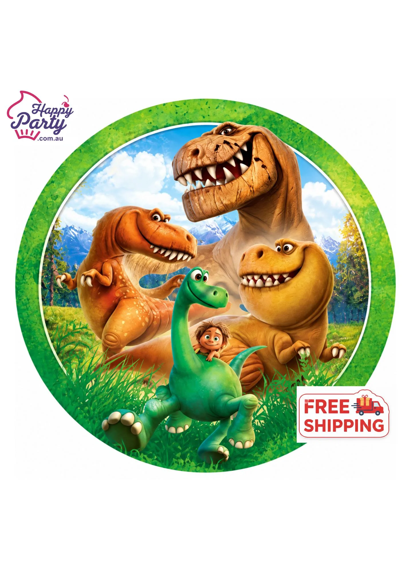 The Good Dinosaur Edible Cake Topper Round Images Cake Decoration