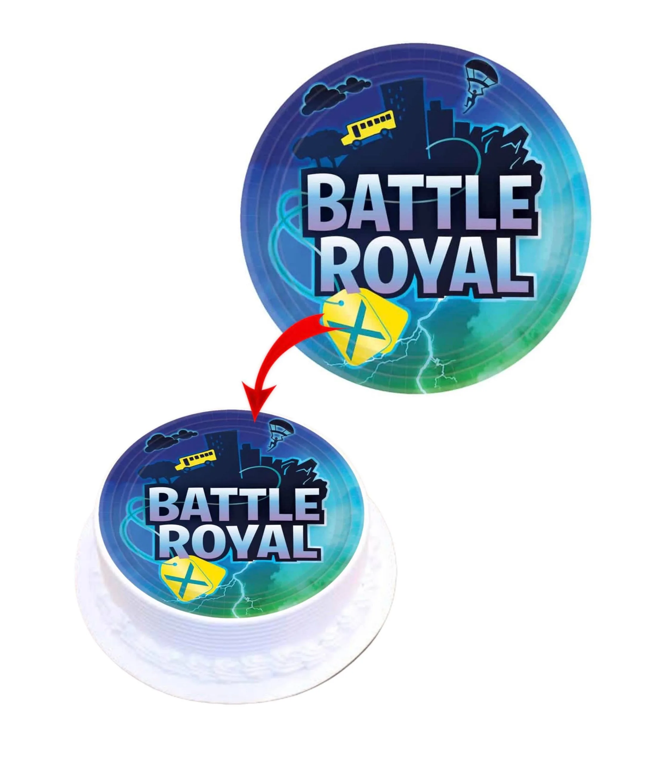 Battle Royal Edible Cake Topper Round Images Cake Decoration