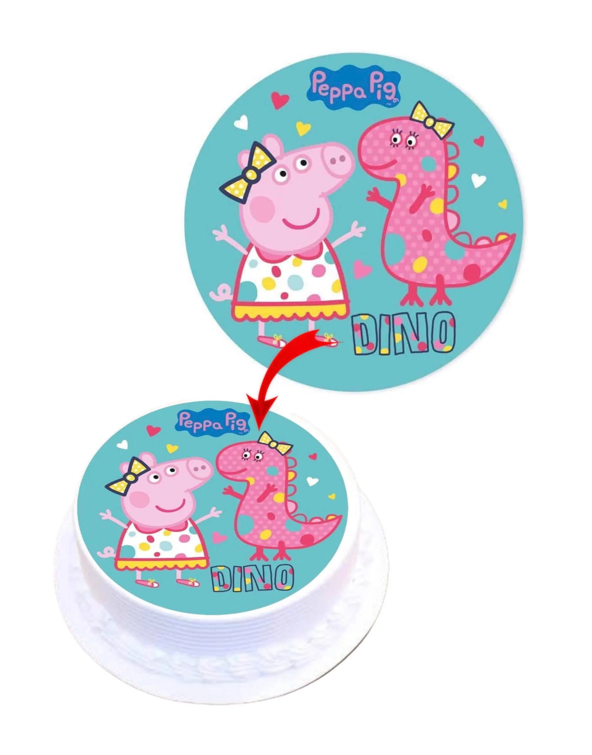 Peppa Pig #3 Edible Cake Topper Round Images Cake Decoration