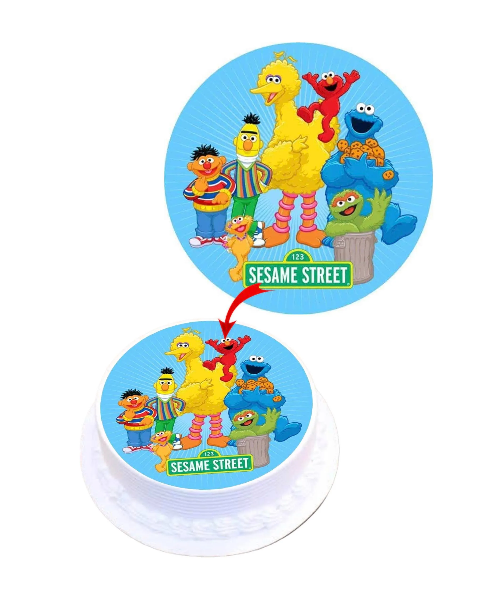 Sesame #3 Edible Cake Topper Round Images Cake Decoration