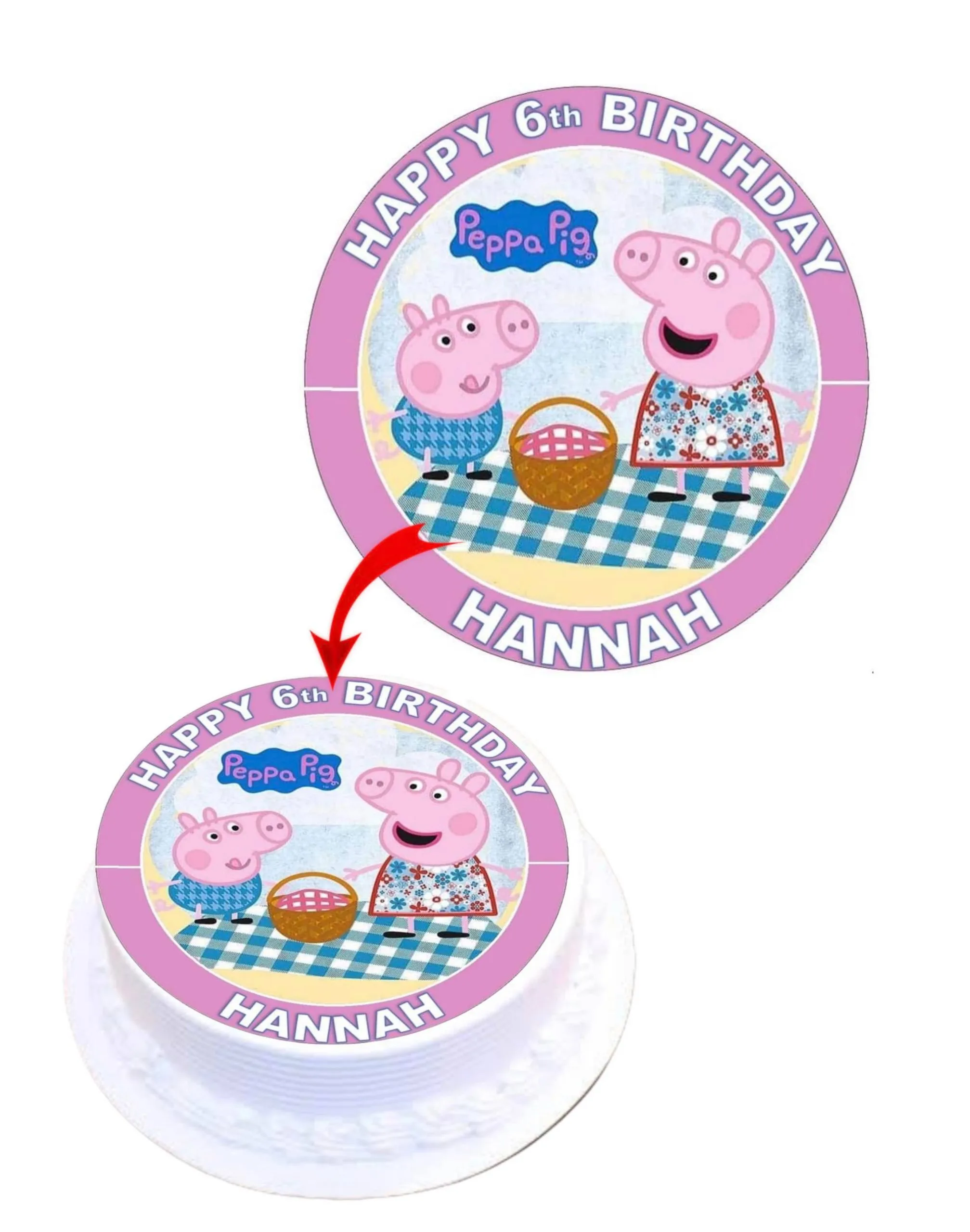 Peppa Pig #3 Personalised Edible Cake Topper Decoration Images