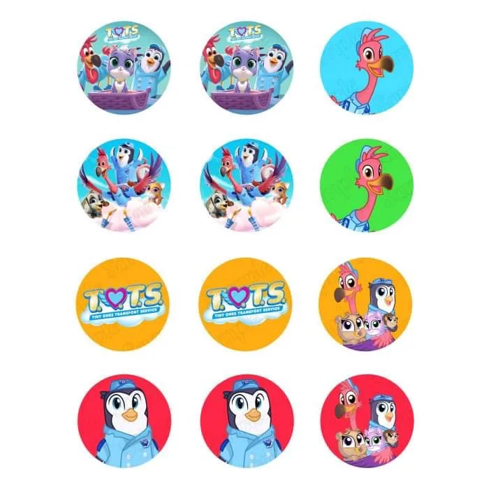Tot Edible Cupcake Topper 4cm Round Uncut Images Decoration