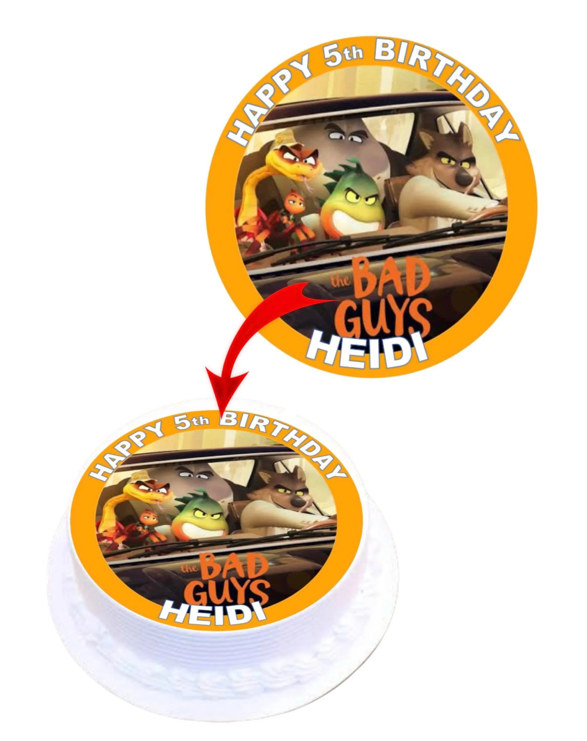 The Bad Guys Personalised Edible Cake Topper Decoration Images