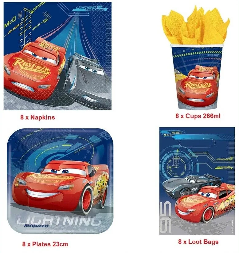 Disney Cars 3 Party Pack Supplies