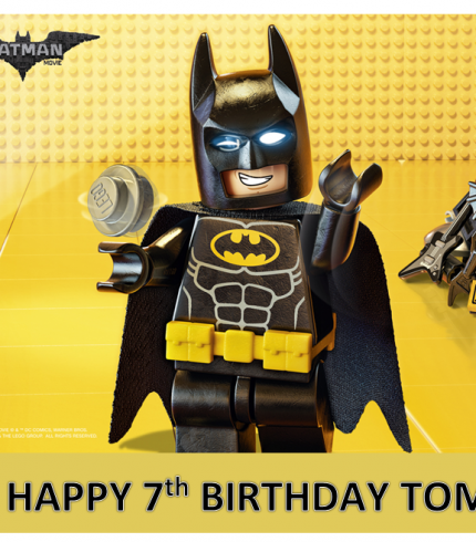 BATMAN LEGO PERSONALISED Edible A4 Cake Topper Images