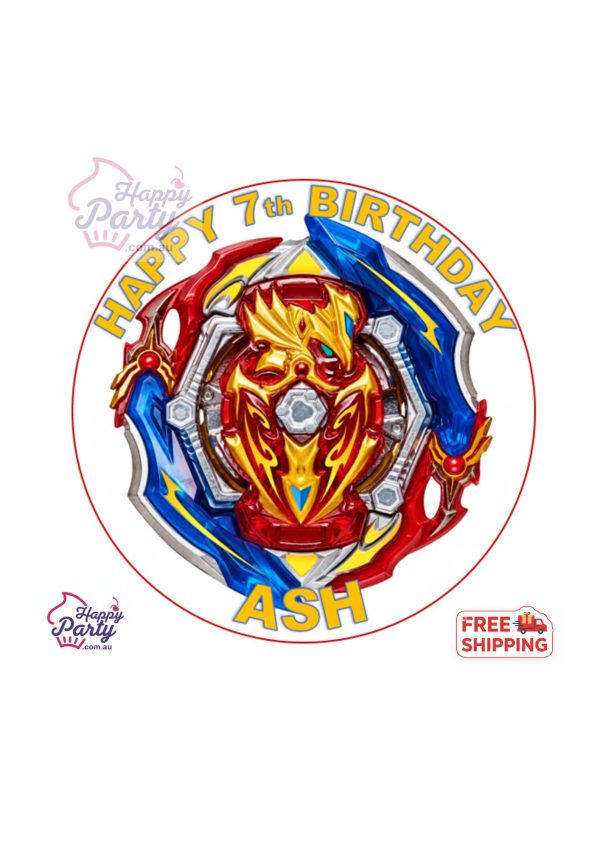 Beyblade Animate Edible Cake Topper 16.5cm-19cm Image Cake Decoration