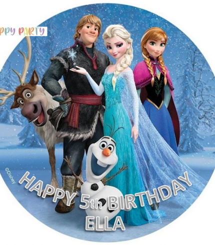 FROZEN Theme 2 BIRTHDAY Personalised Edible Cake Topper Decoration Images