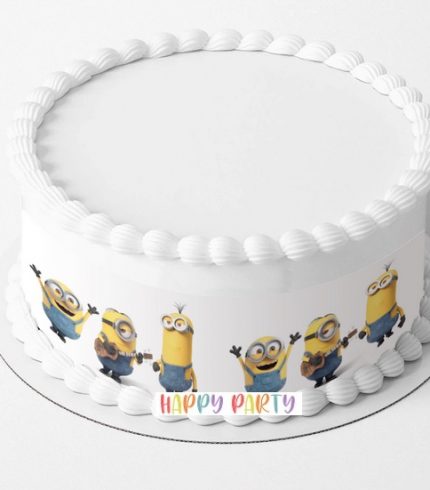 Minions Design CAKE WRAP Around The Cake Images Topper