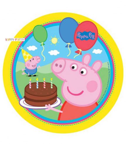 Peppa Pig Edible Topper Decoration Round Images