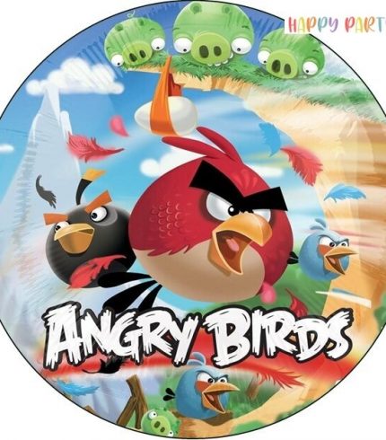 Angry Birds Edible Cake Topper Decoration Round Images