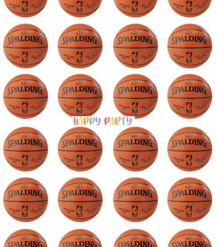 BASKETBALL Edible Cupcake Toppers 4cm UNCUT Images